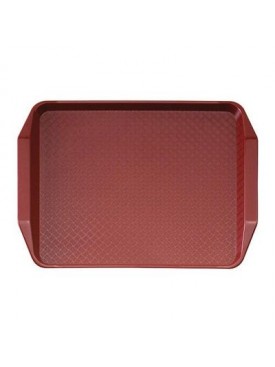 Cambro Fast Food Tepsi, 30x41 cm, Kulplu, Kızılcık
